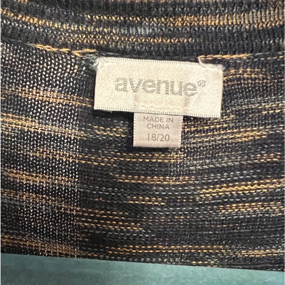 Avenue Blue and Beige Long Sleeve Duster- Sweater Size 18/20 - Picture 7 of 7